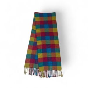 Colorful Multicolor Checkered Plaid Scarf no tag soft like cashmere